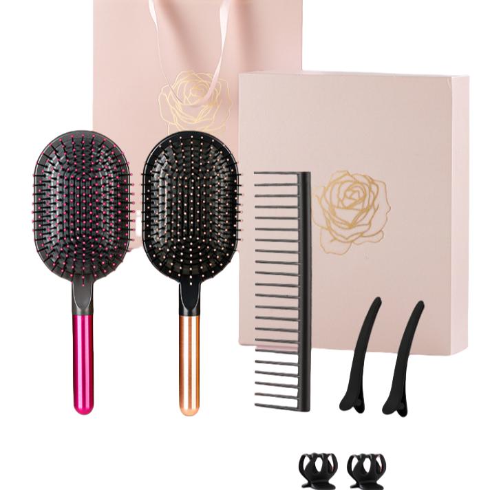 Designer Brushes Air cushion Curly Hair Comb Massage Care Paddle Brush Styg Tool High Quality Women 7 piece set gift box