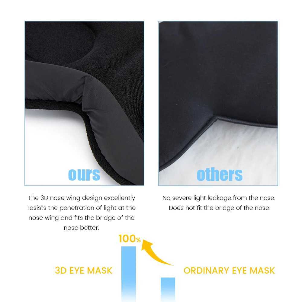Sleeping Mask Soft Smooth Sleep Mask For Eyes Travel Shade Cover Rest Relax Sleeping Blindfold Eye Cover Sleeping AidXJ250103