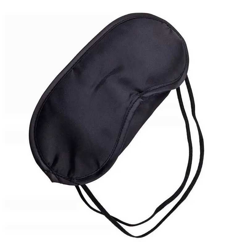 1pc Black Sleep Mask Natural Sleeping Eye Mask Eyeshade Cover Shade Eye Patch Women Men Soft Portable Blindfold Travel EyepatchXJ250103