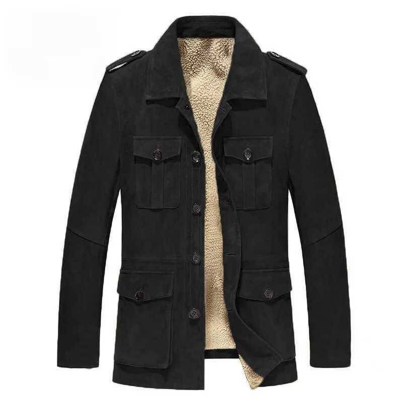 European Mens Jacket Winter Warm Wool Shirt Style Jacket Artificial Fur Suede Thick Coat W250103