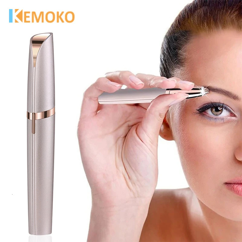 Electric Eyebrow Trimmer Electric Face Eyebrow Hair Trimmer Mini Portable Women Body Shaver Remover Painless Beauty Hair Removal 241226
