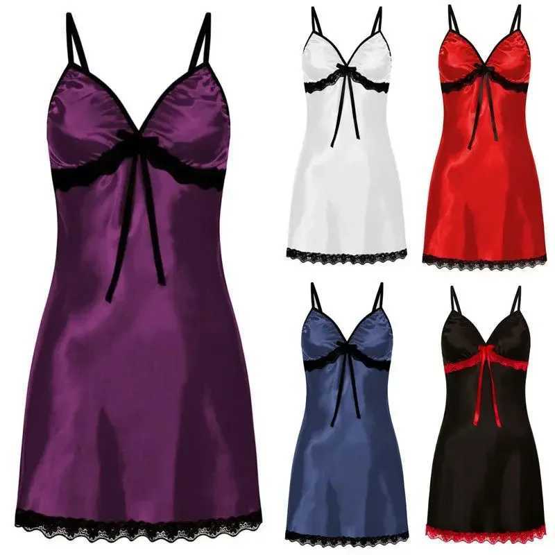 Womens pajamas sexy pajamas silk satin pajamas chiffon dresses sleeveless pajamas plus size pajamas comfortable W250103