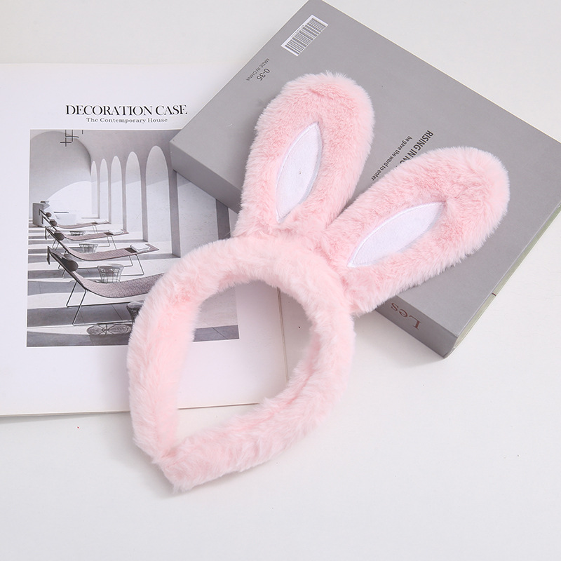 Cartoon Plush Hair Hoop Girl Cute Rabbit Ears Fury Headband Autumn/Winter Press Hair