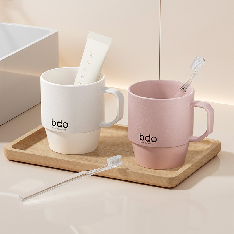 Elegant and Simple Couple's Toothbrush Cup Set