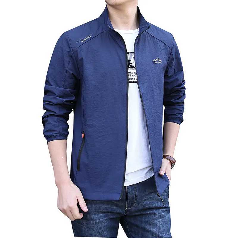 Mens Summer Leisure UV Sunscreen Jacket Breathable Ultra Light Windproof Outdoor Sports Fishing Camping Running Jacket W250103