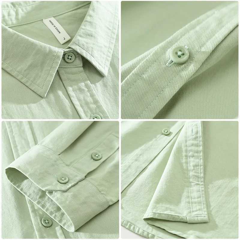 Mens long sleeved casual shirt artistic fresh cotton collared loose shirt outdoor camping thin jacket cardigan top W250103