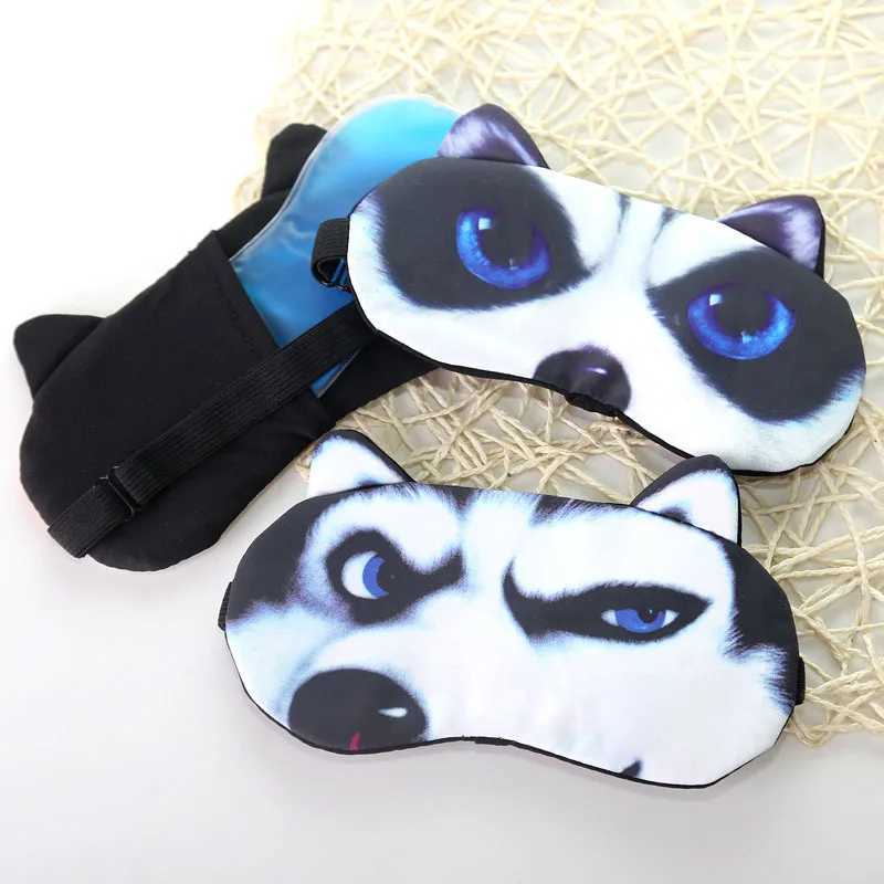 1PCS 3D Sleeping Mask Cute Cartoon Cat Dog Sleeping Eye Mask Eyeshade Cover Soft Portable Animal Blindfold Eyepatch Eye CoverXJ250103