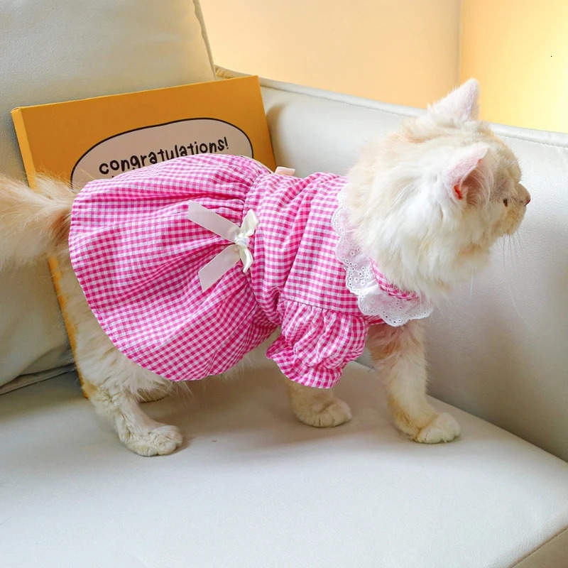 Dog Dresses For Small Dog Girl Dresses For Cat Plaid Dress For Dog Pet Dresses Puppies Dress Dog Skirt Puppies Skirt 250103