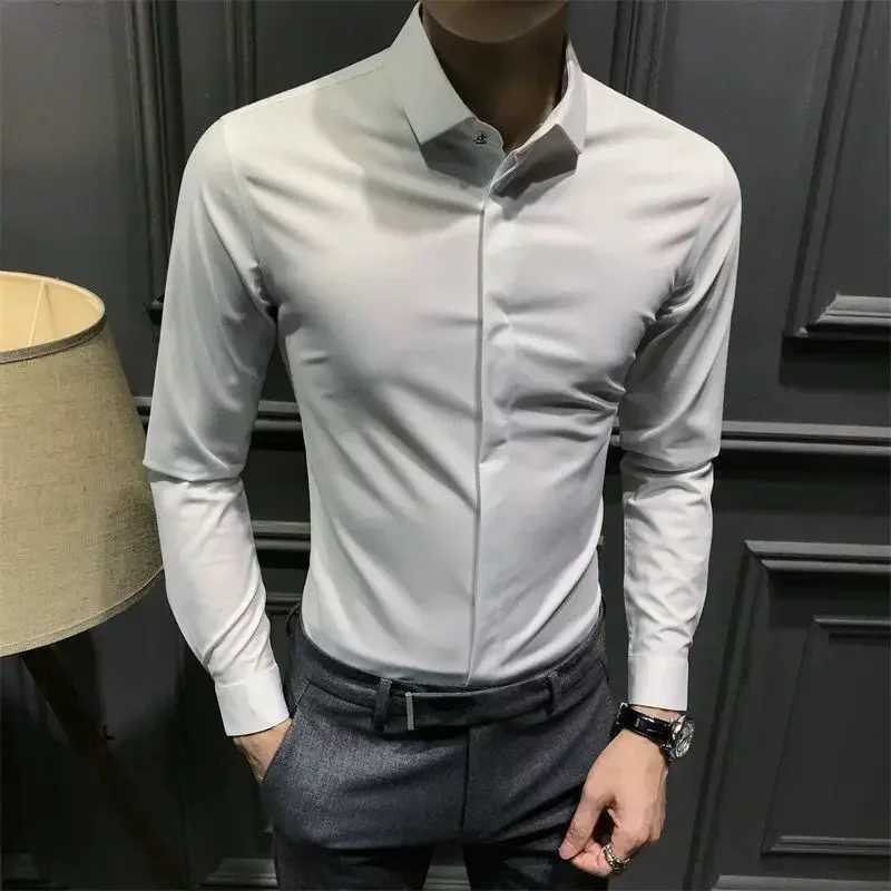 Mens plain weave business green mens shirt cheap brand slim fit original Xxl Things comfortable elegant sleeves summer W250102