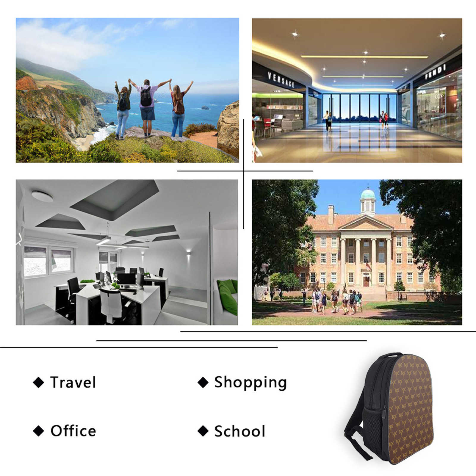 NXY Ordinary Schoolbag Meal Bag And Pencil Bag Designer School Backpacks Bag Backpack School Bag Travel Handbags Fashion Back Pack Big