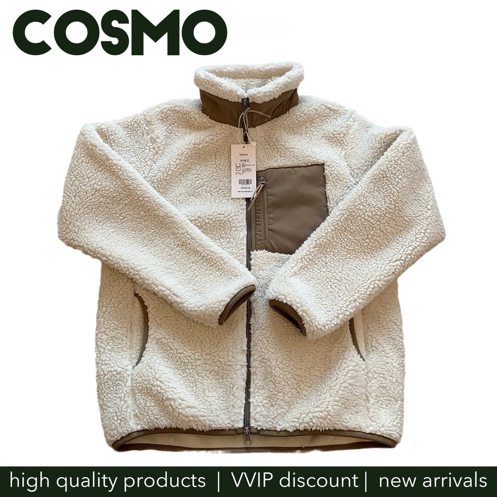 High Quality Cosmo winter fashion womens special casual wool jacket mens warm thick jacket couple loose style jacket T250103