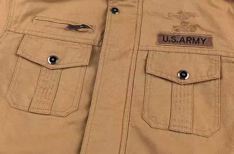 Mens winter jacket thick hot jacket casual winter jacket high-quality mens multi pocket work jacket and jacket W250103