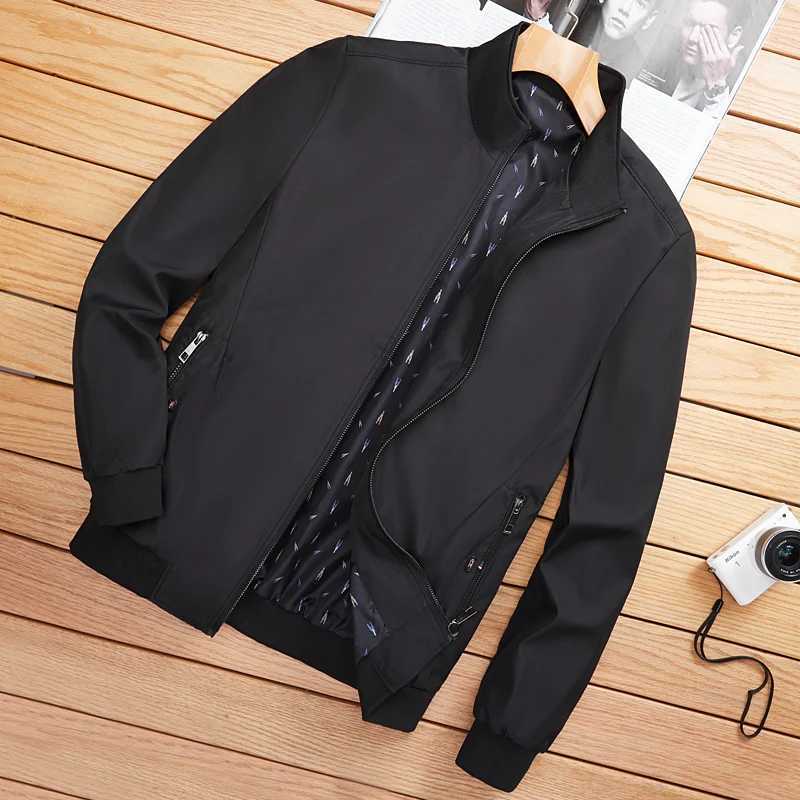 Mens fashion jacket and Coats new mens windproof bomber jacket 2024 autumn mens blue cargo outdoor casual streetwear W250103