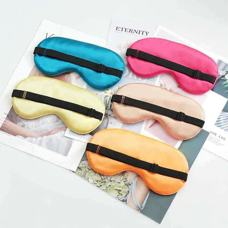 Eye Cover Imitated Silk Sleep Eye Mask Sleeping Padded Shade Patch Eyemask Blindfolds Portable Travel Eyepatch Travel Relax RestXJ250103
