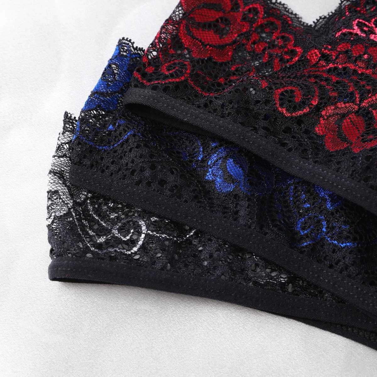 Sexy Crotchless Thongs Invisible Lace Underwear Women Comfortable Panties Intimates Underpants Low Waist Briefs Female LingerieXJ250103