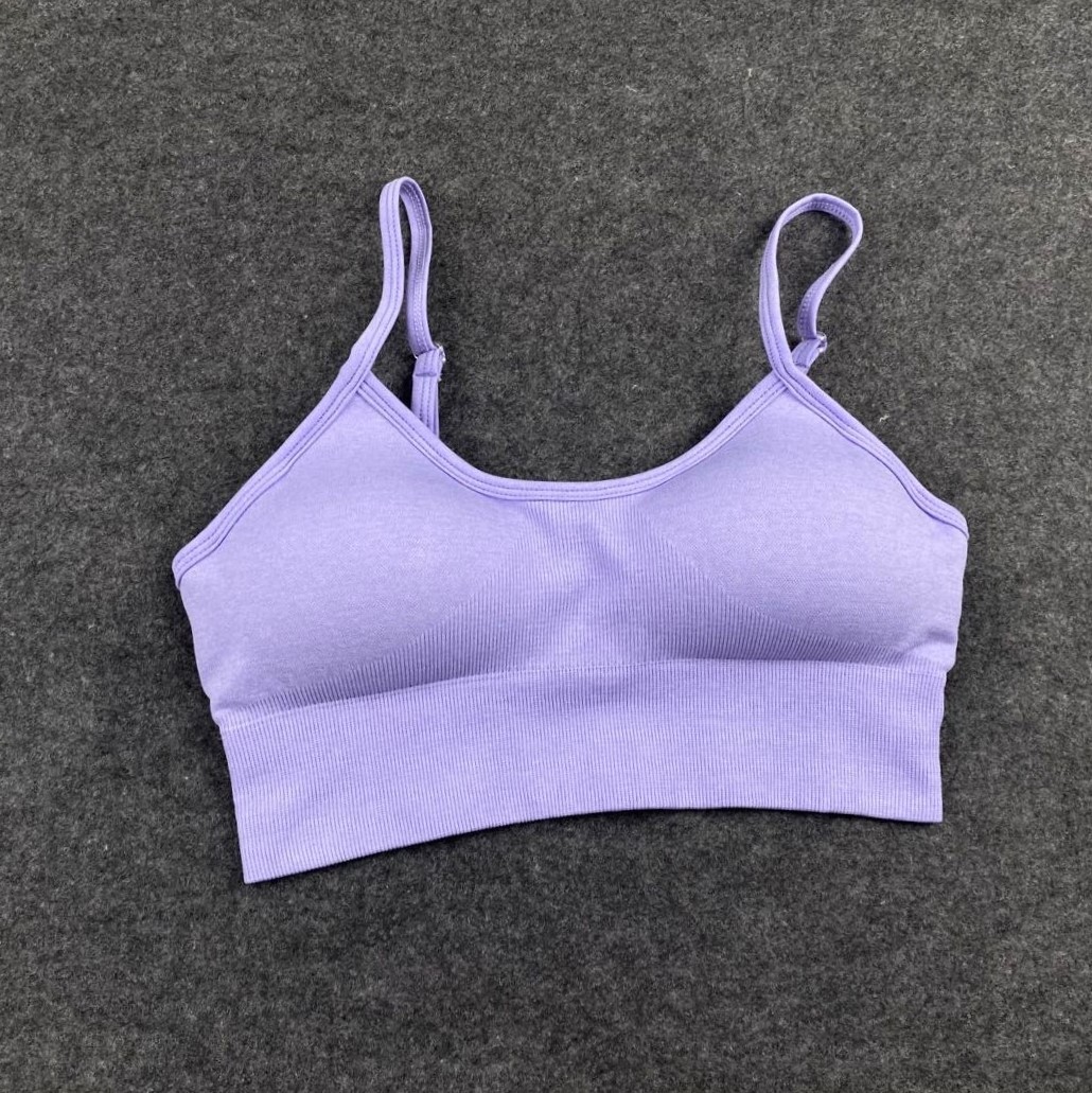 European and American women's solid color Instagram style seamless knitted yoga style tight four piece set for spring and autumn fitness clothing