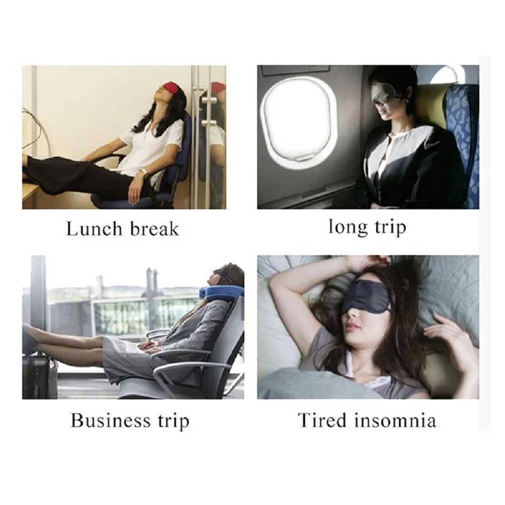 Imitated Silk Eye Patch Shading Sleep Eye Mask Eyepatch Travel Relax Cover Eyeshade Health Sleeping Shield Eye Care ToolXJ250103