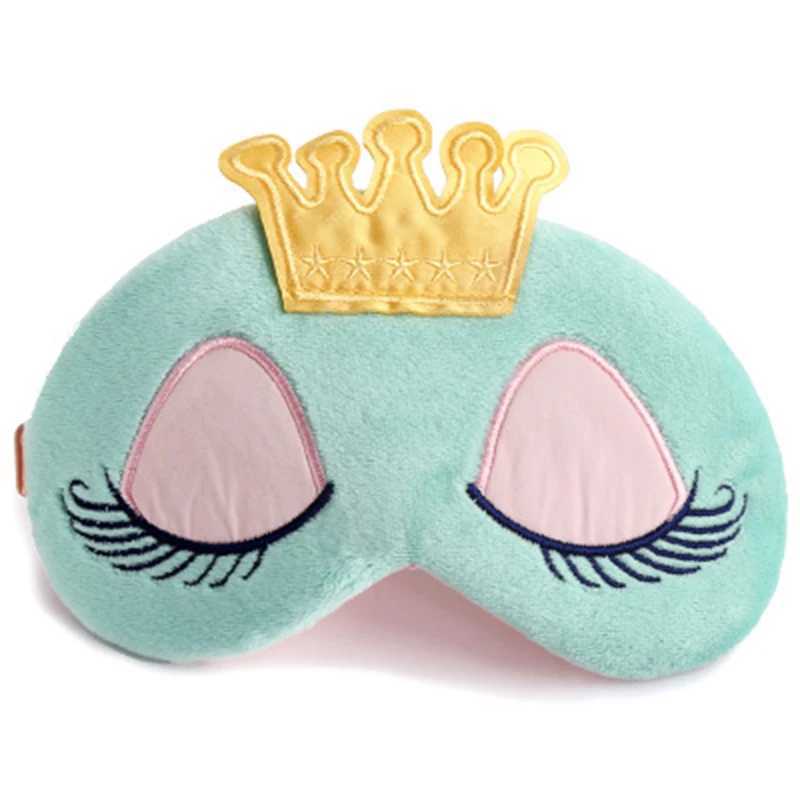 Sleeping Eye Mask Eyeshade Cover Natural Crown Relax Rest Eye Patch Soft Portable Blindfold Eyepatch Travel Home Party GiftsXJ250103