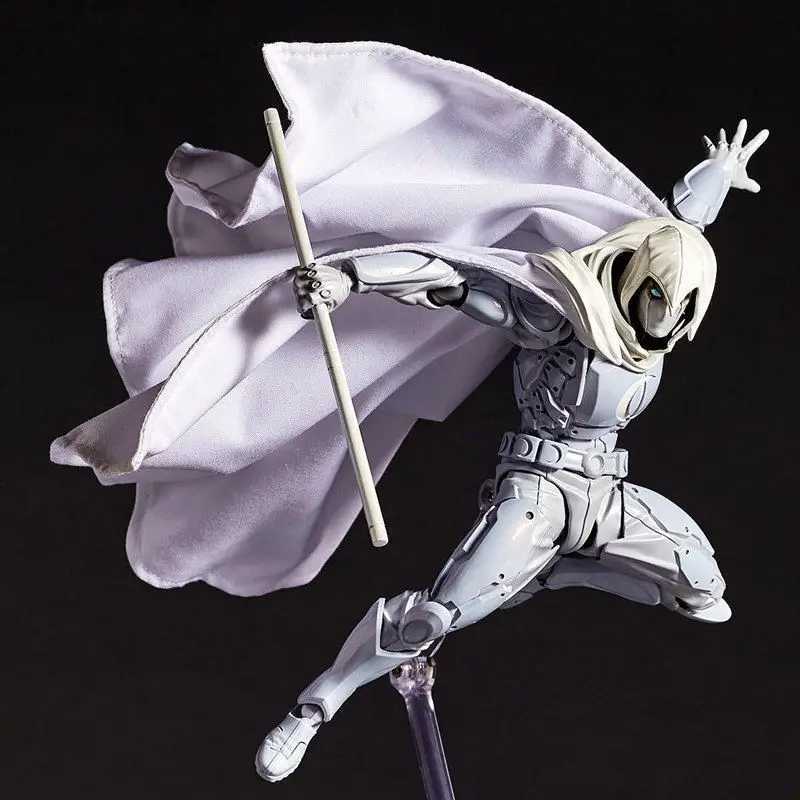 Moon Knight Figure Revoltech Amazing Yamaguchi Marc Spector Action Figurine 16cm Collection Ornament Model Toys Birthday GiftsXJ250103