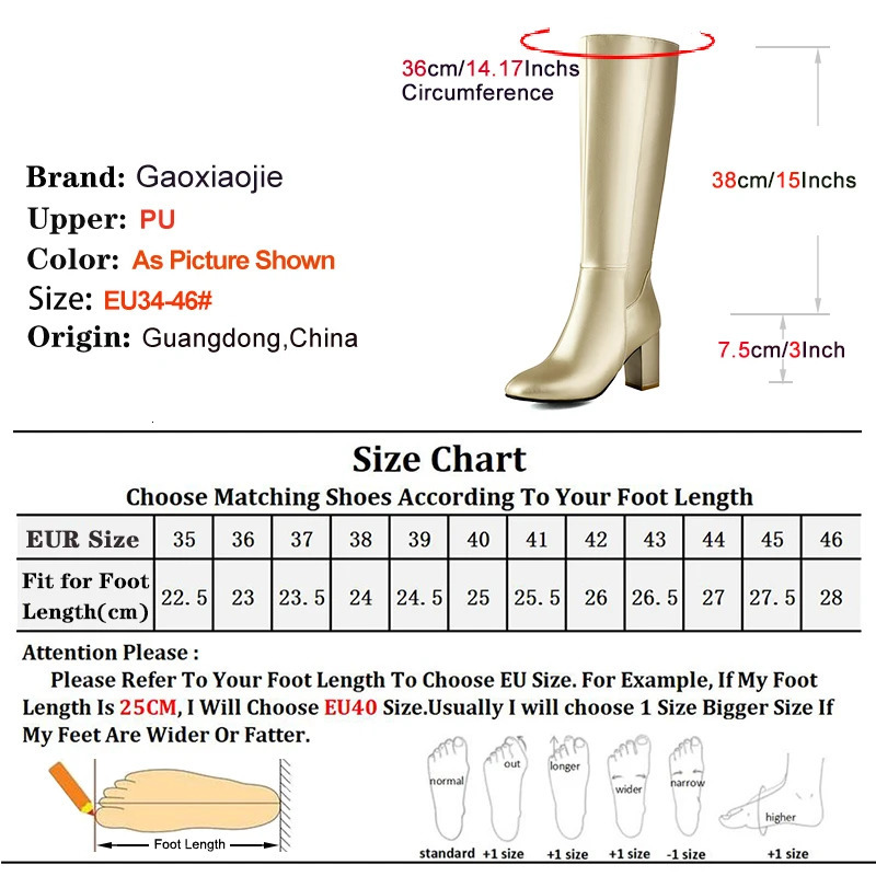Black Long Boots Womens Fashionable Thick Heels Side Zipper Ladies Shoes Soft PU Leather Knee High Boots Plus Size 43 44 45 250102