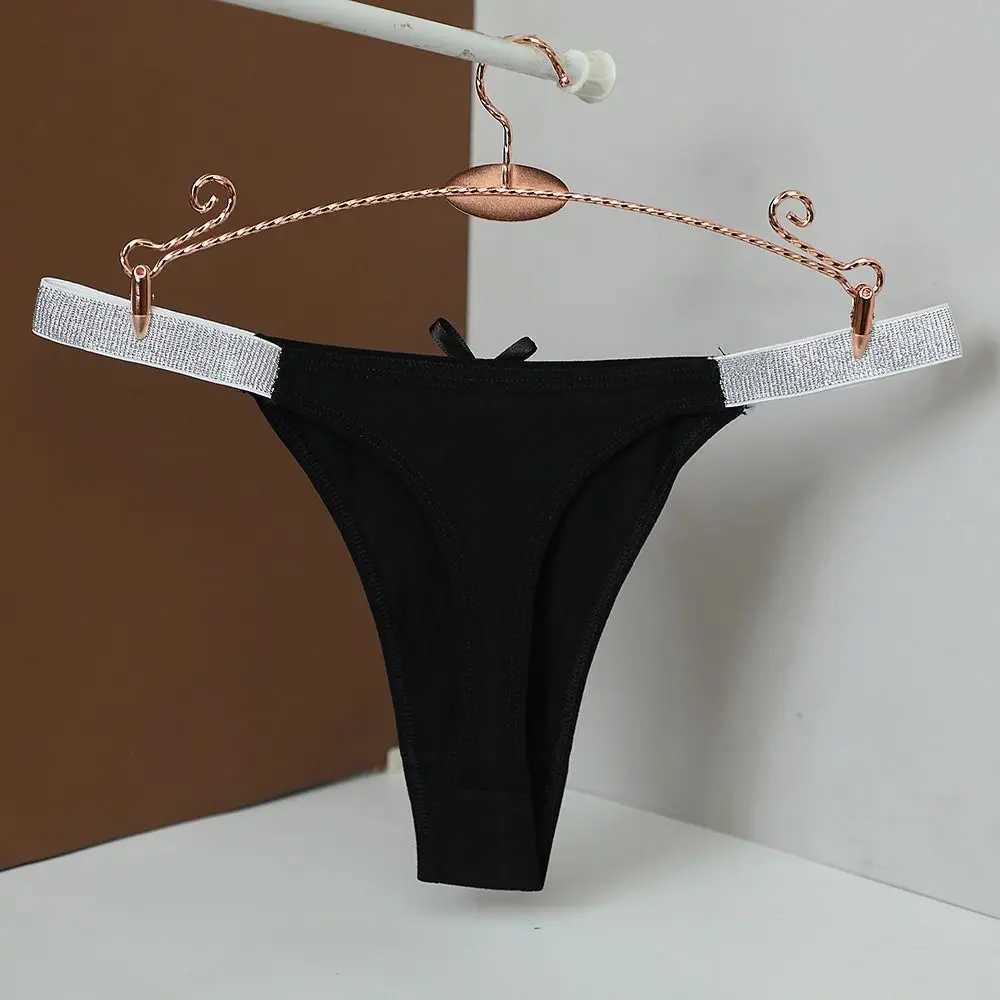 Comfortable low waisted bow underwear thin waistband bow womens underwear lingerie sexy cotton thong W250103