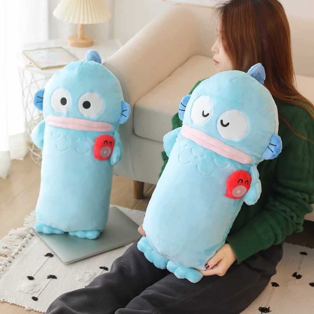 60cm Cute Hangyodon Long Cushion Stuffed Anime Cartoon Throw Pillow Sofa Bed Back Cushion Home Decor Xmas GiftsXJ250102