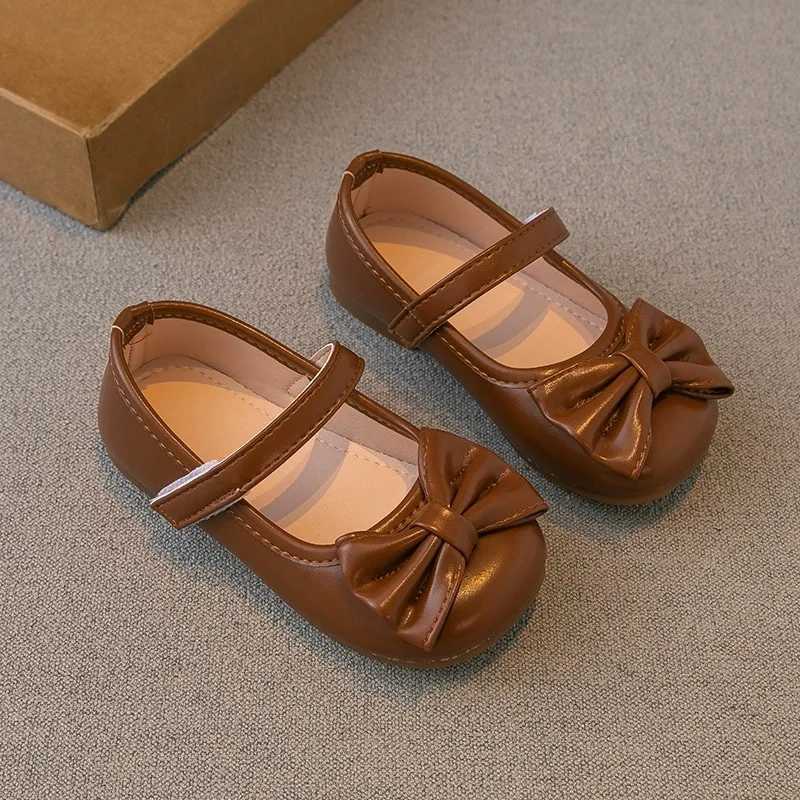 Unishuni Soft Girls Dress Shoes Little Big Kids Mary Janes Ballet Flats Child Cute Bowknot Party School Princess Girl Shoe 21-35 M250103