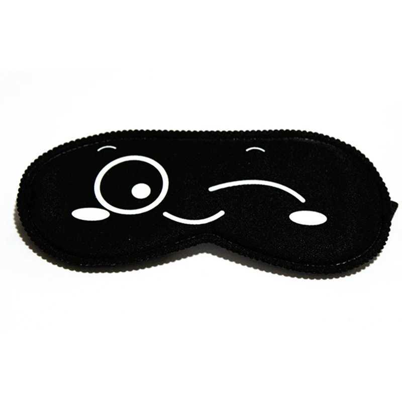 Cute black mask cartoon pattern sleeping eye mask Eyeshade Cover Shade Eye Patch girls Portable Blindfold Travel EyepatchXJ250103