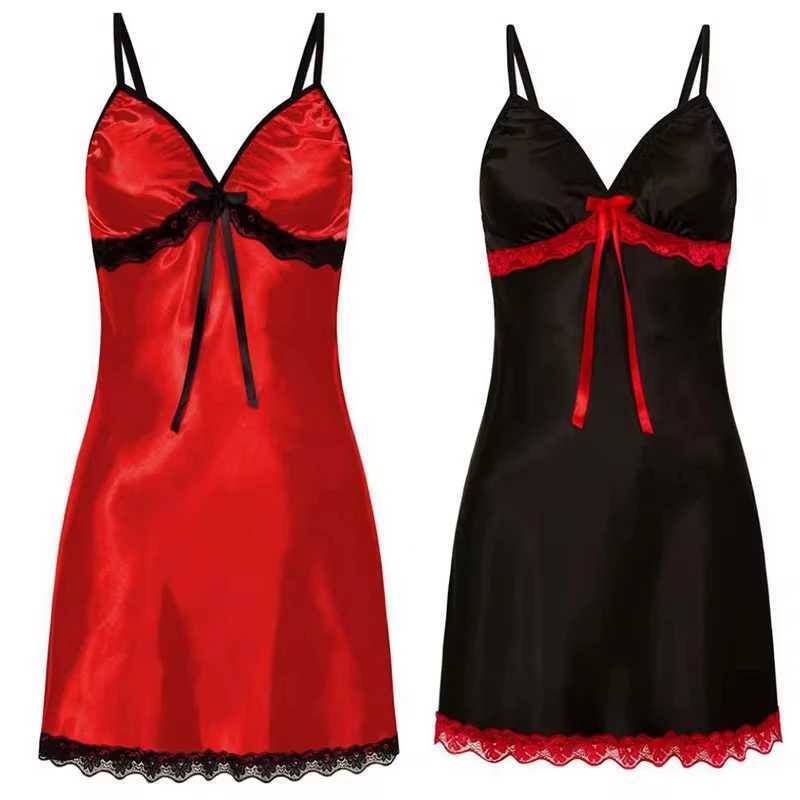 Womens sexy sleepwear large-sized lace hanging sleepwear sleeveless sleepwear V-neck sleepwear multi-color optional sleepwear W250103