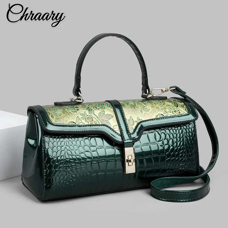 2025 New Women's Handbag Patent Leather Women's Handbag Designer Quality Fashion Large Capacity Women's Crossbody Bag