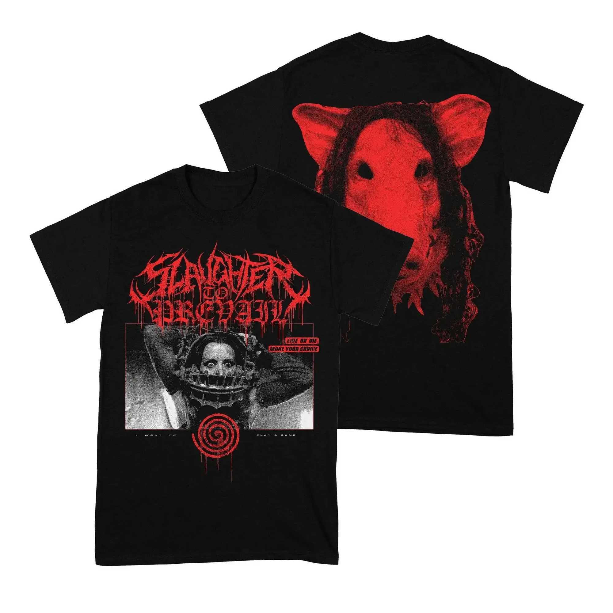 Russia Rock Heavy Mental SLAUGHTER TO PREVAIL T-shirt Mens Short Sleeve Tshirt Graphic Tee-shirt Harajuku Streetwear ShirtsXJ240102