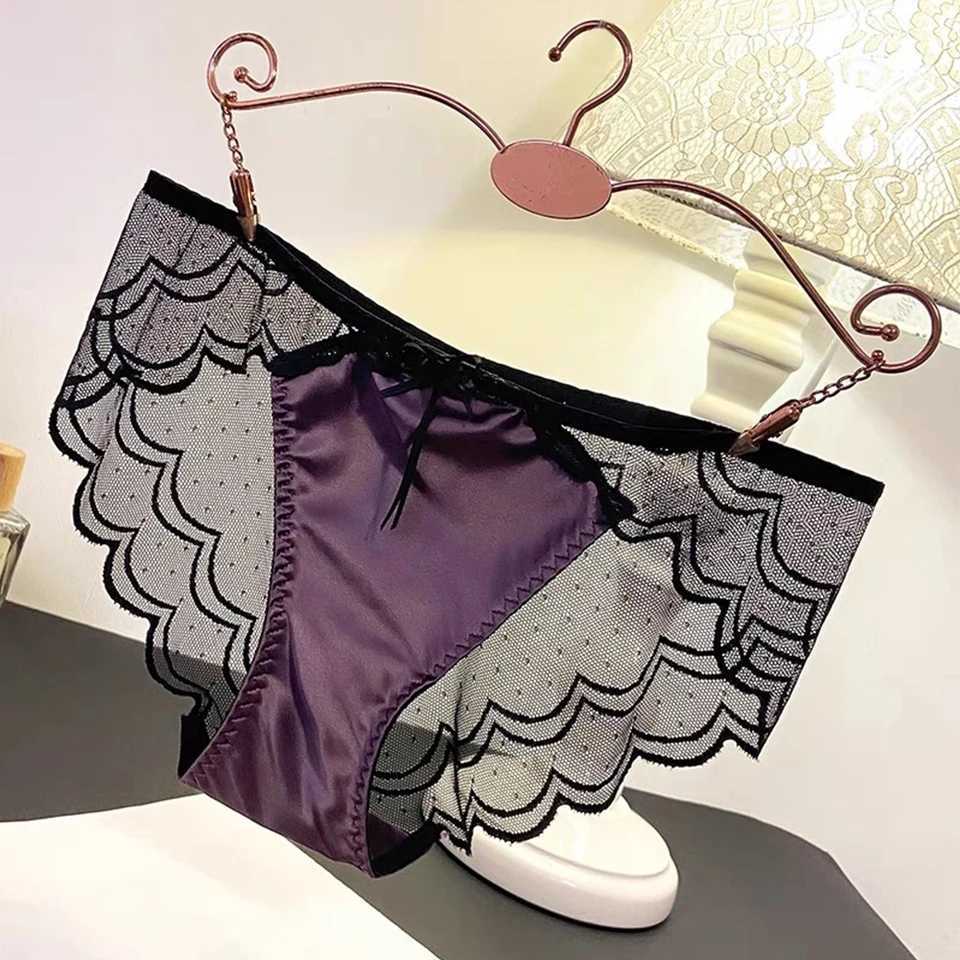 Women Lace Panties Lingerie Soft Satin Silky Underwear Knickers Briefs Seamless UnderpantsXJ250103