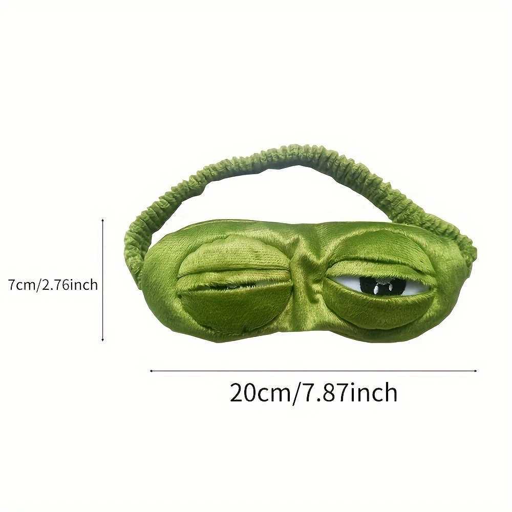 3D Sad Frog Sleep Mask Natural Sleeping Eyeshade Cover Shade Eye Patch Women Men Portable Blindfold Travel Eyepatch Xmas GIftXJ250103