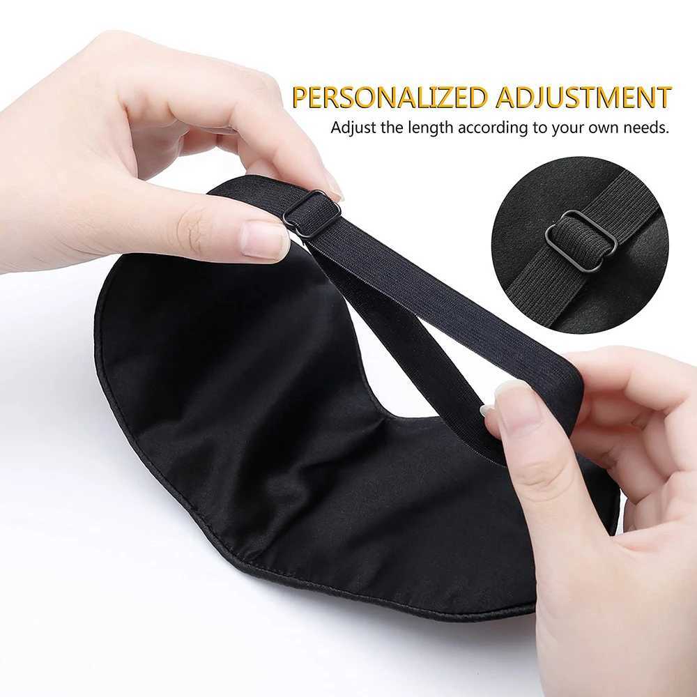 Ultra Soft Skin Friendly Sleep Mask Pure Natural Silk Fabric and Cotton Filled Sleeping Eye Mask with Adjustable StrapXJ250103