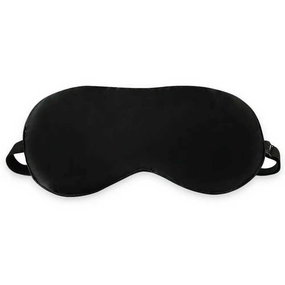 Breathable Silk Sleep Mask Eyeshade Black Sleeping Mask Eye Shade Cover Blindfolds Travel Sleeping Eye Mask Trip Relax GadgetXJ250103