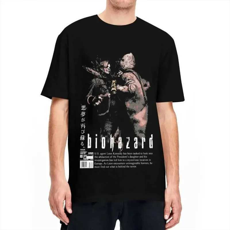 Resident Evils RE4 The Chainsaw Mens T-Shirt Cotton Clothing Novelty Short Sleeve O Neck Streetwear Oversize High Quality TeesXJ240102