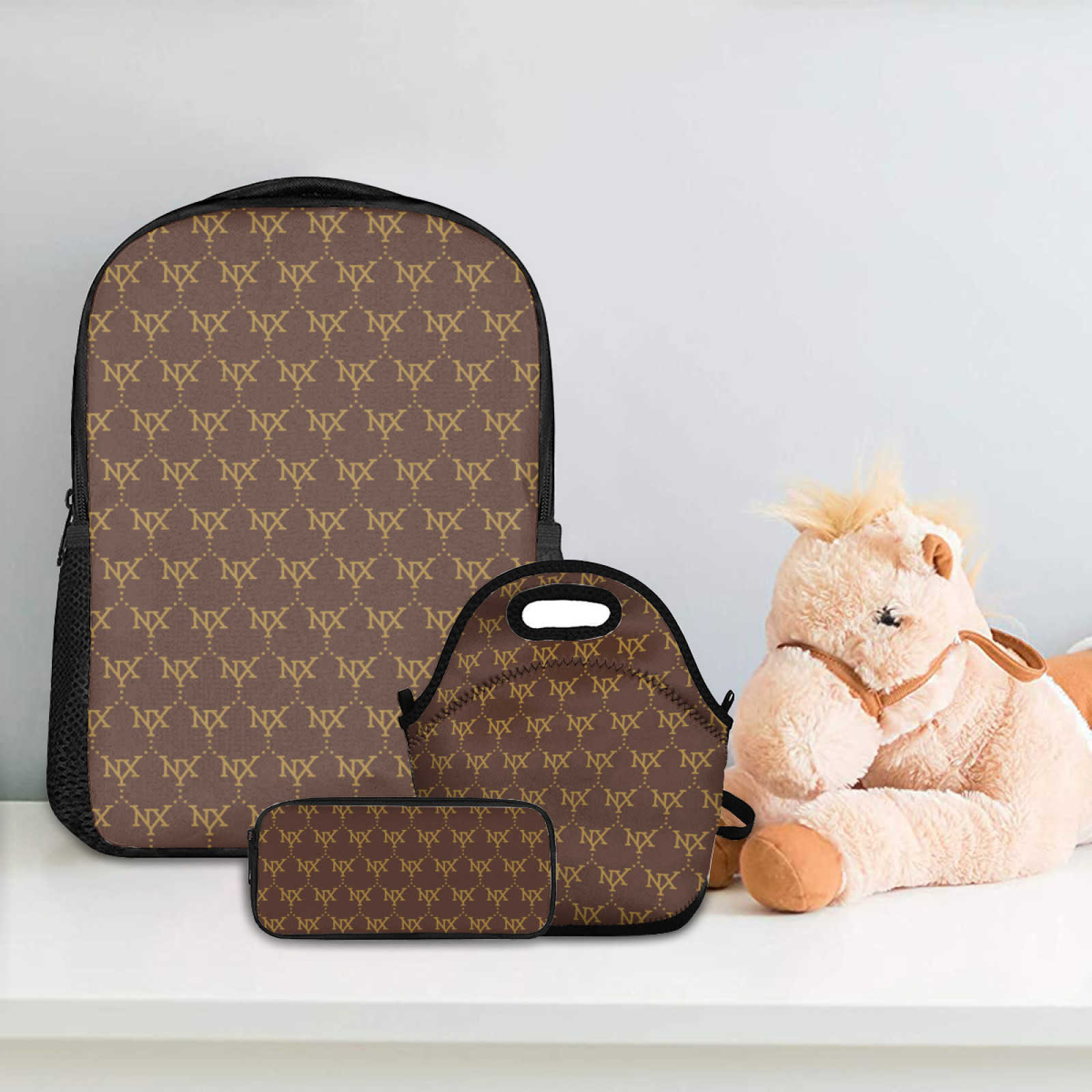 NXY Ordinary Schoolbag Meal Bag And Pencil Bag Designer School Backpacks Bag Backpack School Bag Travel Handbags Fashion Back Pack Big