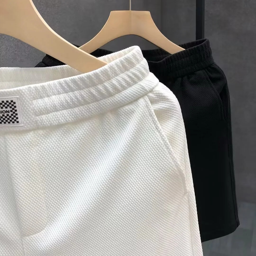 High Quality Mens Shorts Summer American Gym Shorts Fashion White Sports Short Pants High Street Mens Clothing Streetwear 2024 250102
