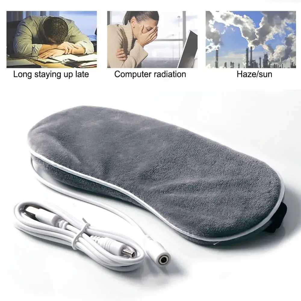 Lavender Eye Mask USB Heating Steam Eyeshade Relieves Dark Circle Eye Massager Patch Fatigue Relief Sleep Travel Eye Shade MaskXJ250103