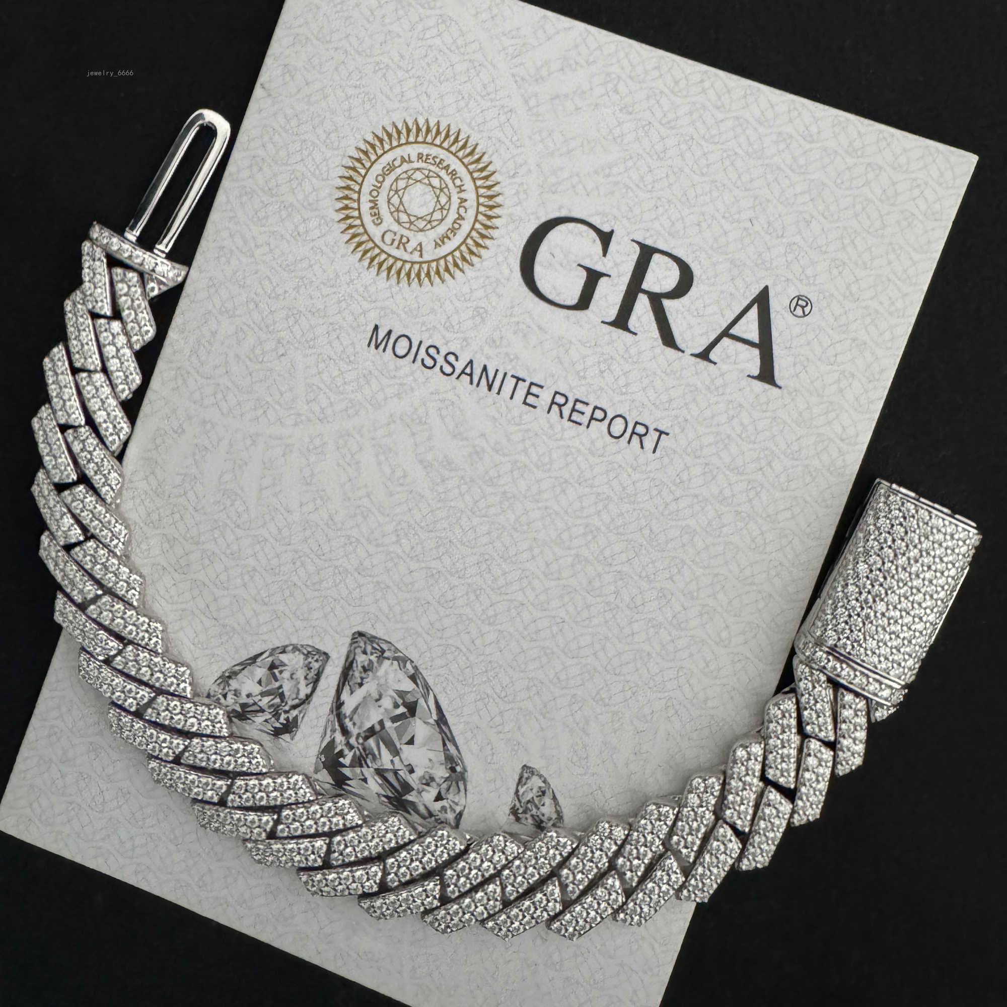 Luxury Moissanite Cuban Link Bracelet Chain Bracelet 925 Sterling Sliver Hip Hop Iced Out Cuban Bracelet