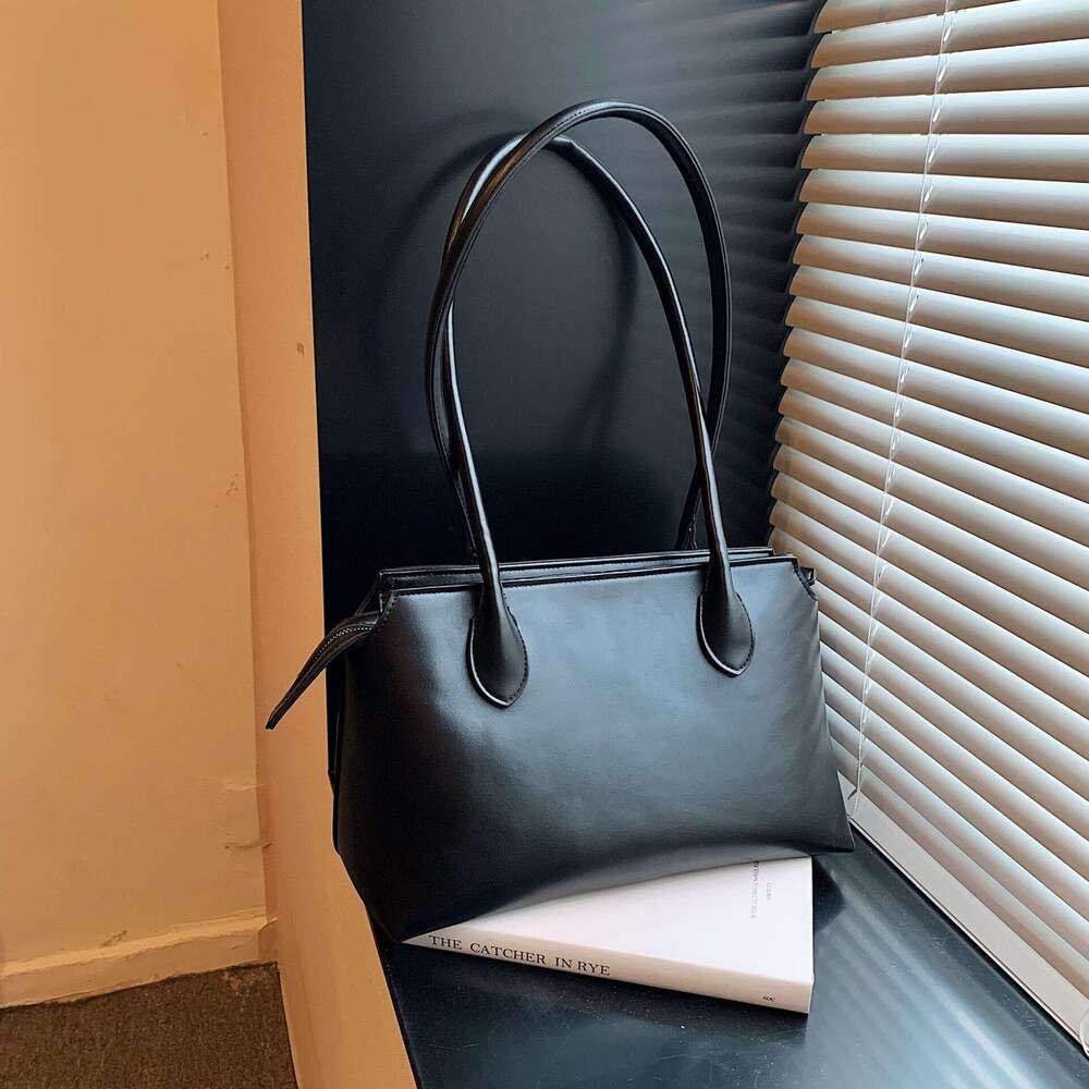 Women's Bags Tote New Row Handbag Premium Texture Shoulder Large Capacity Solid Color Underarm Bag