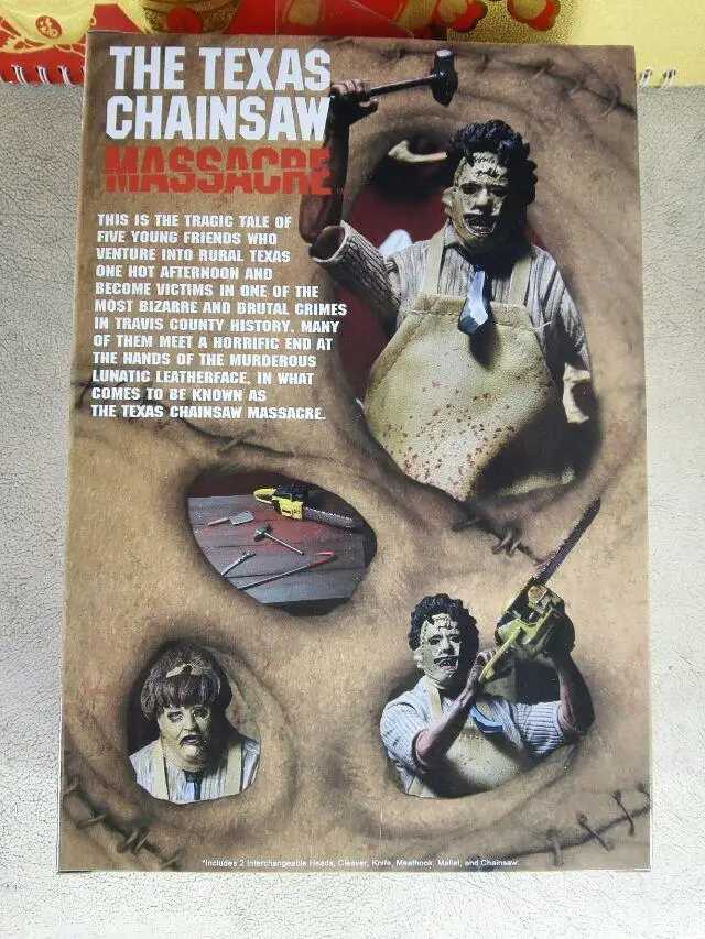 Leatherface Texas Action Figure Chains Massacre Fortieth anniversary Movie Characters Terror Model Doll Collectible Toy GiftXJ250103