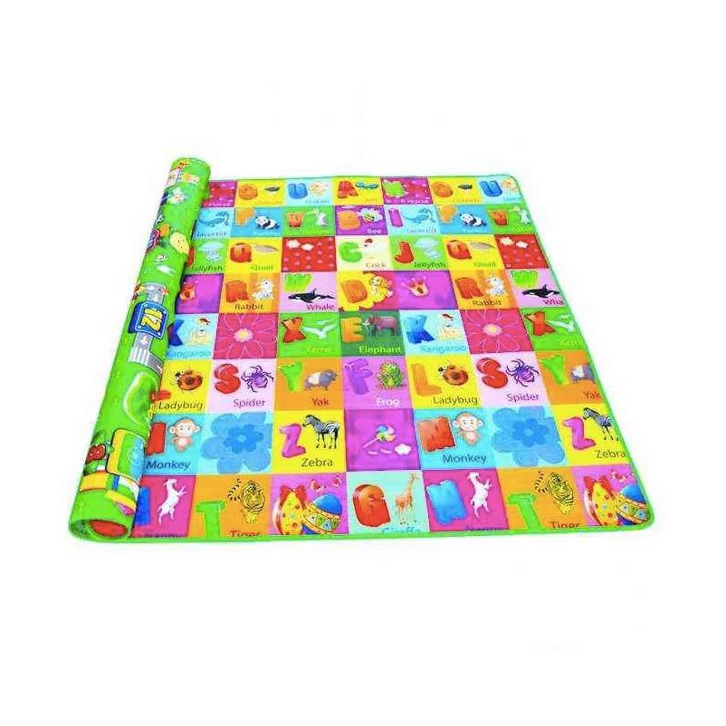 Baby Rugs Playmats Crawling Play Mat 2X18 Meter Climb Pad Doubleside Fruit Letters And Happy Farm Toys Playmat Kids Carpet Game 220 Otn5V S25414