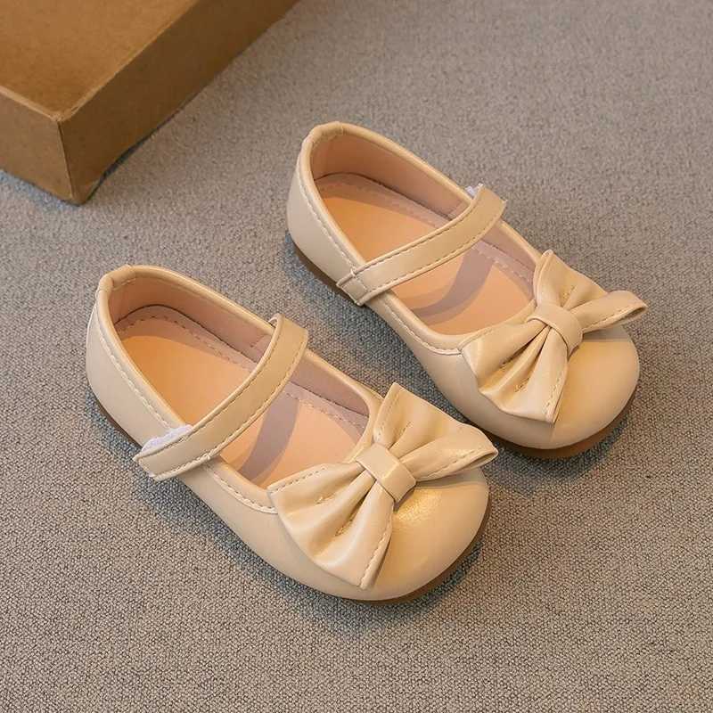 Unishuni Soft Girls Dress Shoes Little Big Kids Mary Janes Ballet Flats Child Cute Bowknot Party School Princess Girl Shoe 21-35 M250103