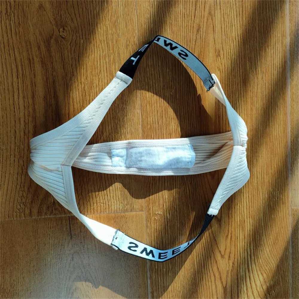 2PCS/Set Sexy Womens Ribbon Cotton Underwear Letter Printed V-Strings Womens Intimate Underwear Size Up W250103