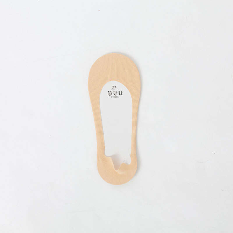 Summer Thin Cut Children, Ice Stockings, Anti Slip Silicone Socks, Solid Color Versatile, Invisible Boat Socks For Women