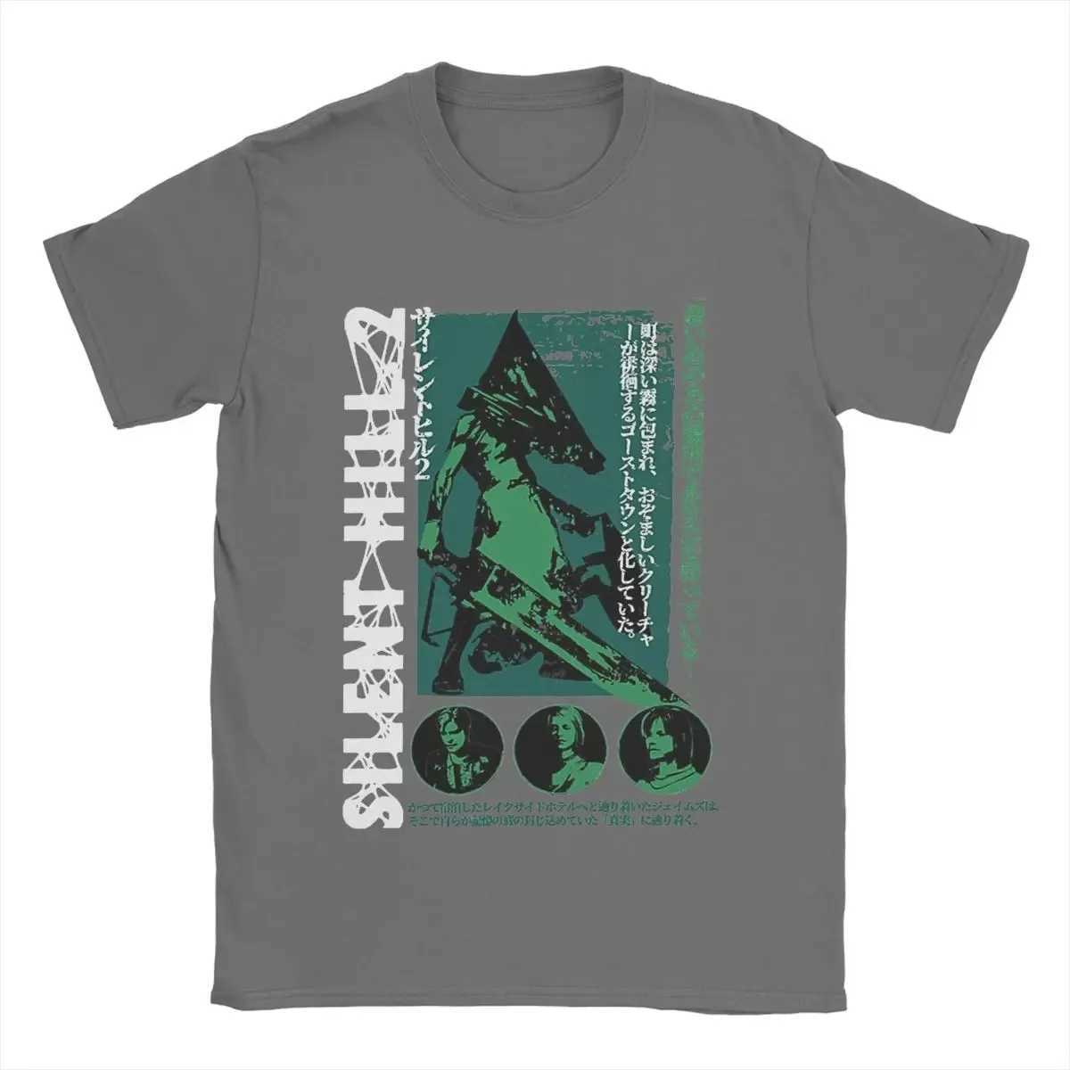 Mens Pyramid Head Silent Hill T Shirts Pure Cotton Tops Funny Short Sleeve Round Neck Tees New Arrival T-ShirtXJ240102