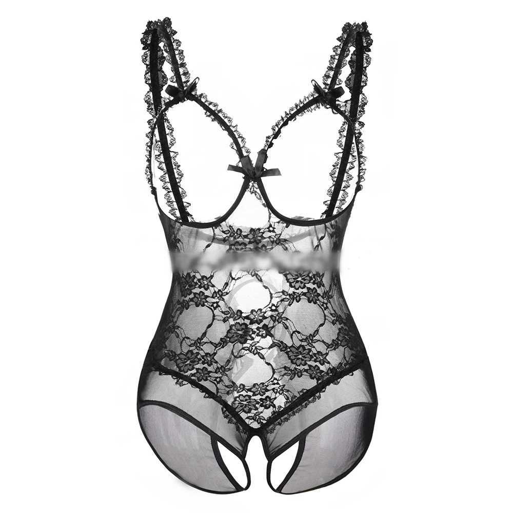 S-6XL Hot Sex Lace Underwear Womens Sexy Hollow Underwear Pornographic Dress Open Bra Crotch Sexy Underwear Teddy Plus Size Pornographic Sex W250103