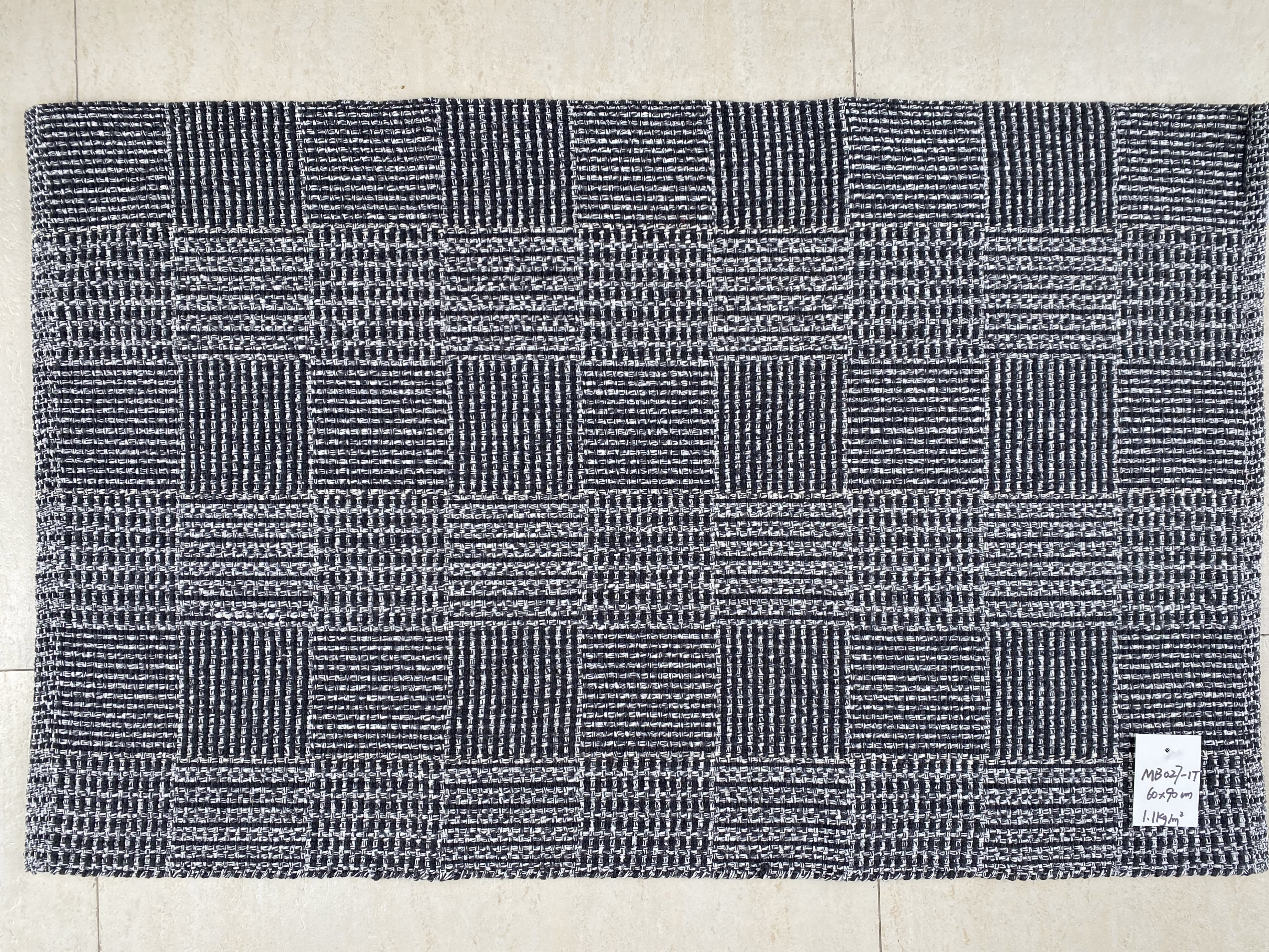 Premium Handmade Cotton Floor Mat - Elegant Weaved Texture Ideal for All Rooms