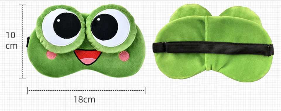 Frog P Sleep Mask Cute Sleeping Eye Cover For ldren Lovely Blindfold Sort P Eyes Bandage Women Travel Warm Relax NapXJ250103